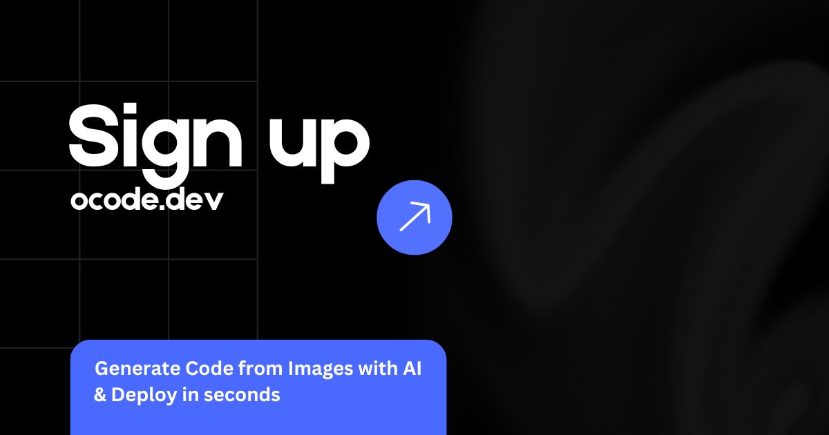 Sign up | Ocode.dev